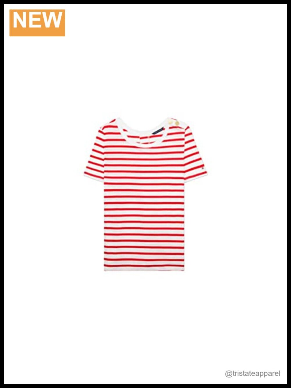 Tommy Adaptive Seated Short Sleeve Button Up Crewneck Top